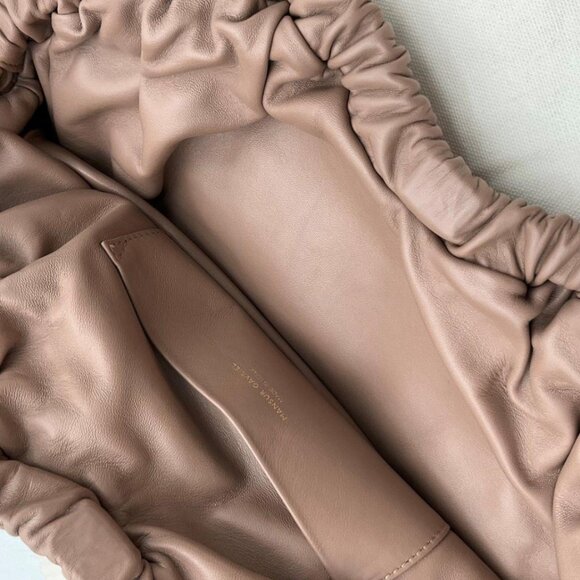 Mansur Gavriel  Lambskin Cloud Clutch Biscotto Leather Hand Bag W/Dust Bag NWOT - Picture 5 of 15